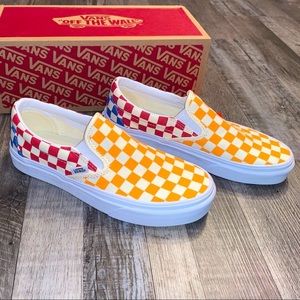 vans slip on checkered multicolor